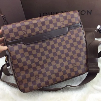 Сумка Louis Vuitton N41149 Shelton MM Messenger Bag Damier Ebene Canvas "Brown" фото № 3