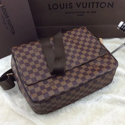 Сумка Louis Vuitton N41149 Shelton MM Messenger Bag Damier Ebene Canvas "Brown" фото № 4