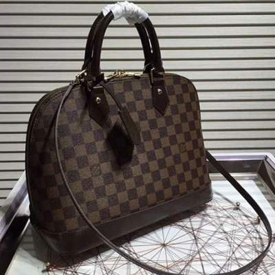 Сумка Louis Vuitton N53151 Alma PM Tote Bag Damier Ebene Canvas "Brown" фото № 3