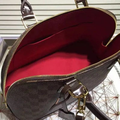 Сумка Louis Vuitton N53151 Alma PM Tote Bag Damier Ebene Canvas "Brown" фото № 8