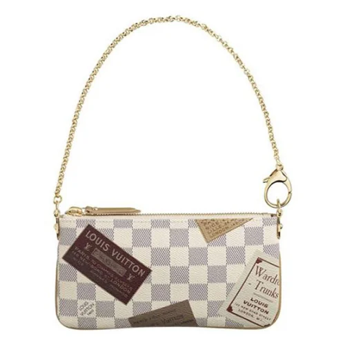 Сумка Louis Vuitton N63078 Pochette Milla MM Damier Azur Canvas "White"