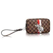 Louis Vuitton N63350 Pochette Volga Damier Ebene Canvas "Brown"