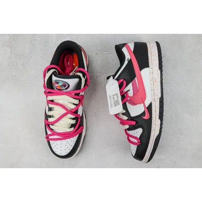 Nike SB Dunk Low Swooshes "Black/White/Pink" фото № 6