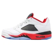 Air Jordan 5 Low "White/Fire Red/Black"