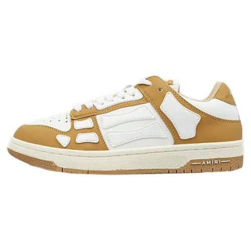 Amiri Skel Top Low "White/Wheat Beige"