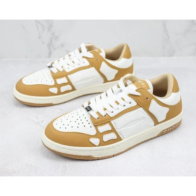 Amiri Skel Top Low "White/Wheat Beige" фото № 5