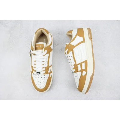 Amiri Skel Top Low "White/Wheat Beige" фото № 6