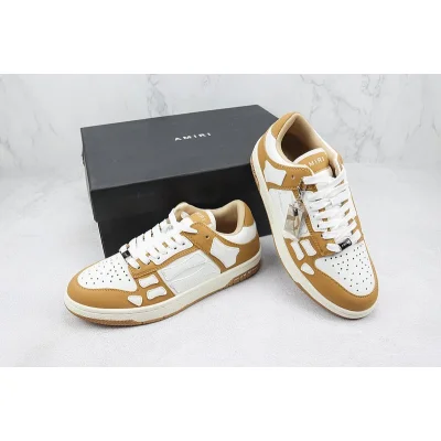 Amiri Skel Top Low "White/Wheat Beige" фото № 7