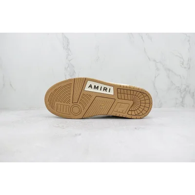 Amiri Skel Top Low "White/Wheat Beige" фото № 8