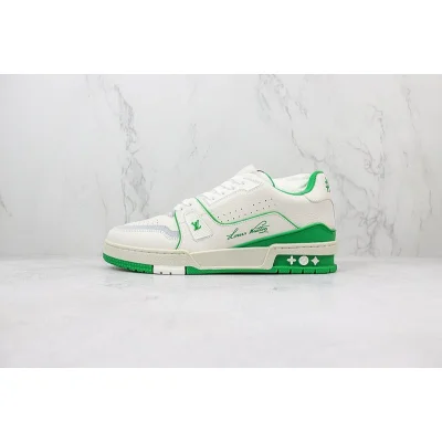 Louis Vuitton LV Trainer 2021 Low "White/Signature Green" фото № 2