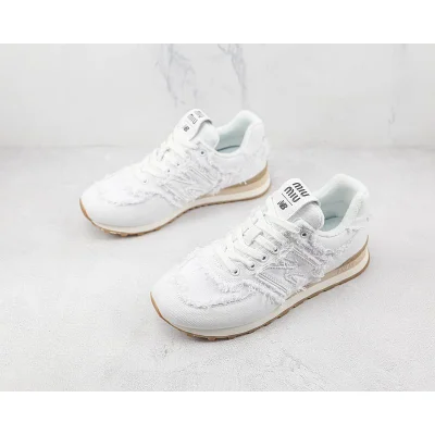 Miu Miu x New Balance 574 "Denim White" фото № 5