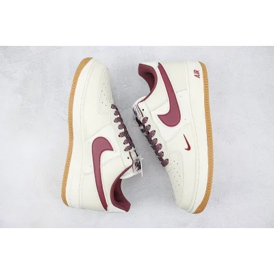 Nike Air Force 1 Low "Cream/Burgundy/Circled Hook" фото № 7 Nike Air Force 1 Low "Cream/Burgundy/Circled Hook" фото № 7
