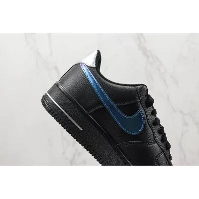 Nike Air Force 1 Low "Black/Metallic Blue" фото № 3