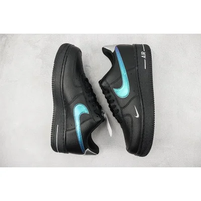 Nike Air Force 1 Low "Black/Metallic Blue" фото № 7