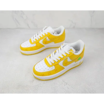 Louis Vuitton x Nike Air Force 1 Low "Yellow/White/Monogram" фото № 5