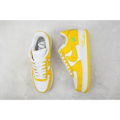 Louis Vuitton x Nike Air Force 1 Low "Yellow/White/Monogram" фото № 6