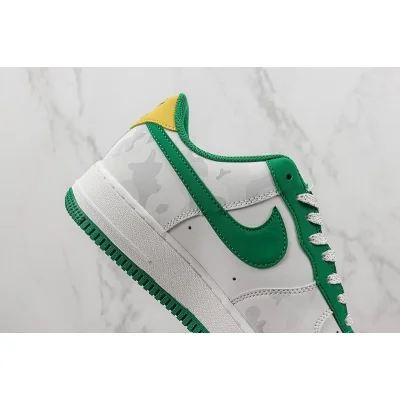 Nike Air Force 1 Low "White/Green/Yellow/Grey Khaki" фото № 3