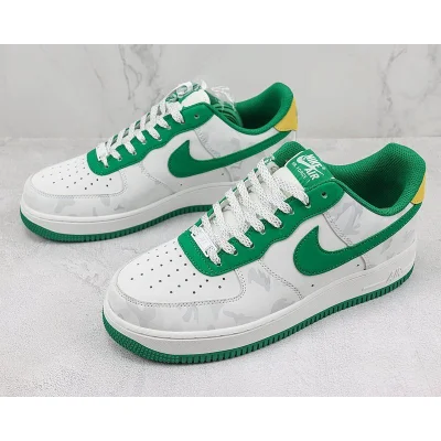 Nike Air Force 1 Low "White/Green/Yellow/Grey Khaki" фото № 5