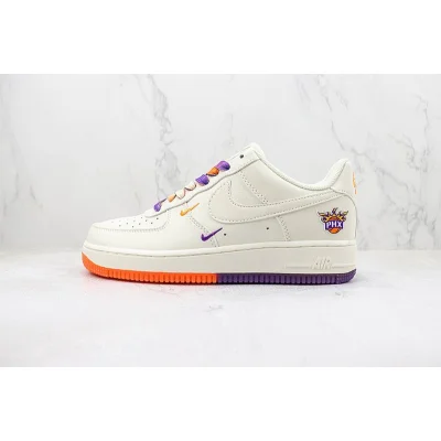 NBA x Nike Air Force 1 Low "White/Orange/Purple" фото № 2