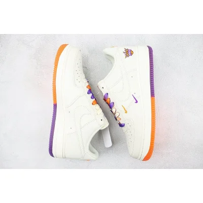 NBA x Nike Air Force 1 Low "White/Orange/Purple" фото № 6