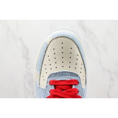 Levi's x Nike Air Force 1 Low "Sky Blue Denim/Cream/Red" фото № 4