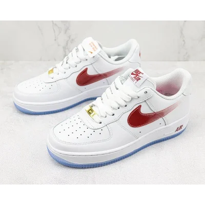Nike Air Force 1 Low Retro "White/Gradient Burugundy" фото № 5