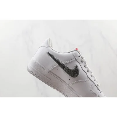 Nike Air Force 1 Low "White/Black Glitter Swoosh" фото № 3