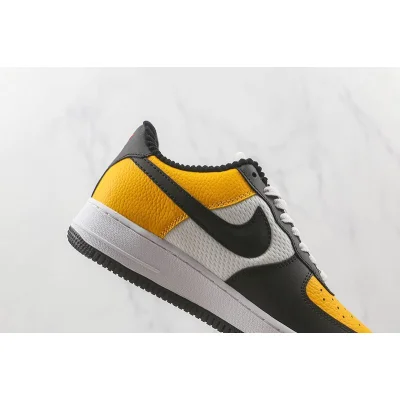 Nike Air Force 1 Low "Black/Gold/Jersey Mesh" фото № 3