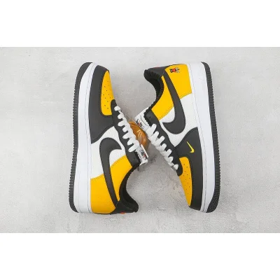 Nike Air Force 1 Low "Black/Gold/Jersey Mesh" фото № 7