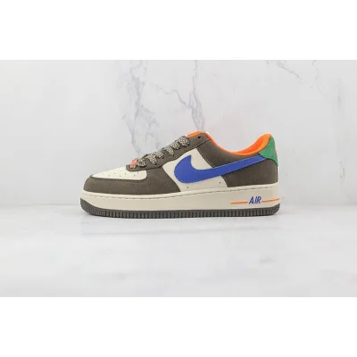 Nike Air Force 1 Low "Mocha/Cream/Blue" фото № 2