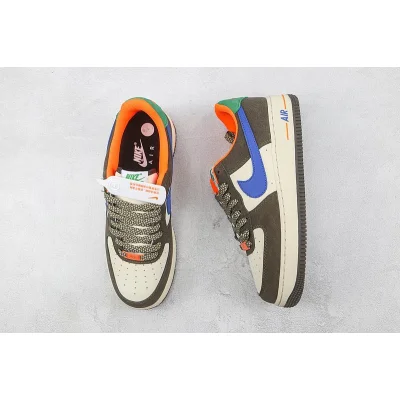 Nike Air Force 1 Low "Mocha/Cream/Blue" фото № 6