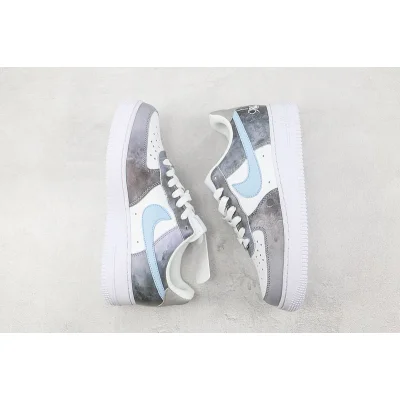 Nike Air Force 1 Low "White/Grey Rock/Blue Swoosh" фото № 7