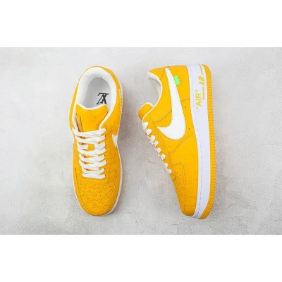 Louis Vuitton x Nike Air Force 1 Low "Yellow/White/Monogram" фото № 7
