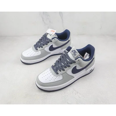 Nike Air Force 1 07 Low "White/Grey/Blue" фото № 5