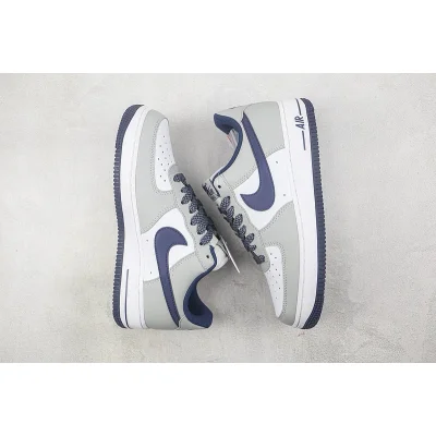 Nike Air Force 1 07 Low "White/Grey/Blue" фото № 6