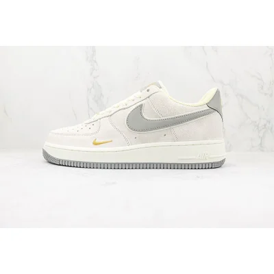 Nike Air Force 1 Low "White/Grey/Gold" фото № 2