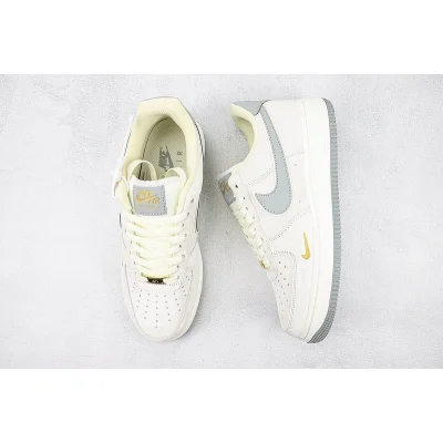 Nike Air Force 1 Low "White/Grey/Gold" фото № 7