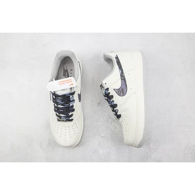 Bape x Nike Air Force 1 07 Low "White/Blue" фото № 7