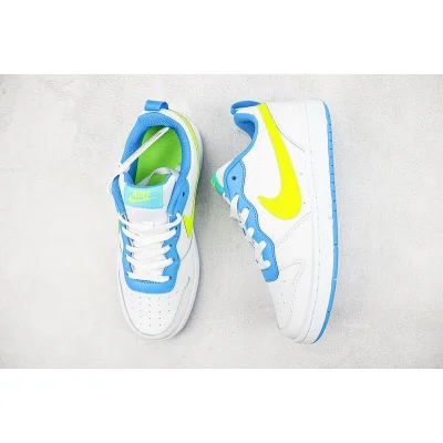Nike Court Borough Low 2 "White/Volt Blue/Yellow" фото № 6
