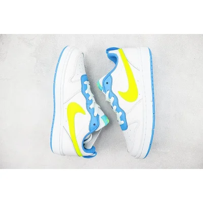 Nike Court Borough Low 2 "White/Volt Blue/Yellow" фото № 7
