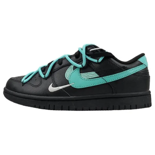 Nike Dunk Low "Multi-Swoosh/Black/Tiffany Blue"
