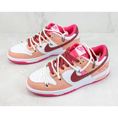 Nike Dunk Low "Love Me More/Pink/Lace Up" фото № 5