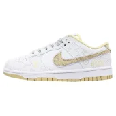 Louis Vuitton x Nike Dunk Low "Pearl White/Gold"