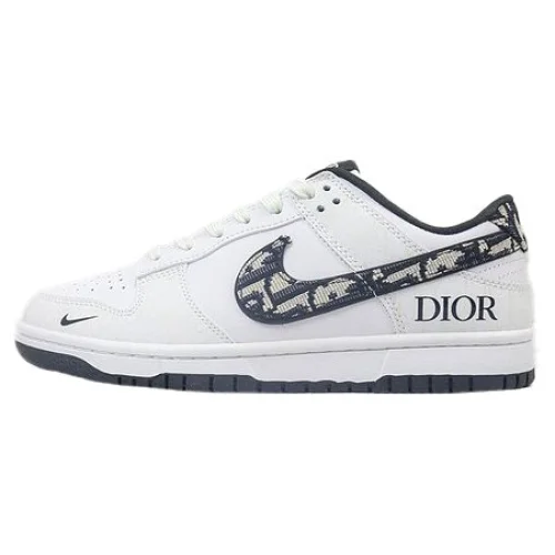 DIOR x Nike Dunk Low "White/Black/Mini Swoosh"