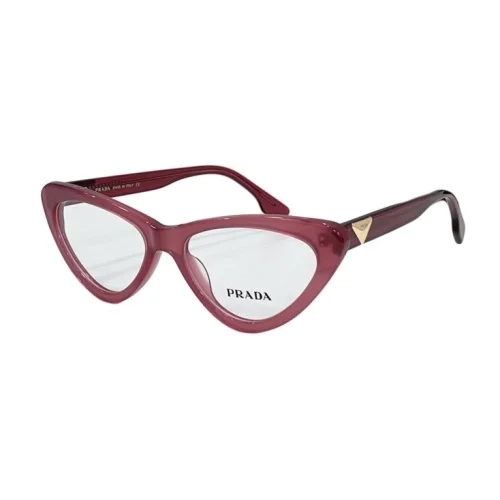 Оправа для очков Prada Cat Eye Shaped With Gold Logo "Pink"