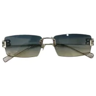 Солнцезащитные очки Balenciaga Thin Frame And Temples Decorated "Blue/Beige"