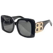 Солнцезащитные очки Balenciaga Wide Glasses Temples With Letters "Black/Gold"