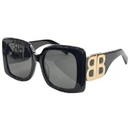 Солнцезащитные очки Balenciaga Wide Glasses Temples With Letters "Black/Gold"