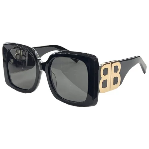 Солнцезащитные очки Balenciaga Wide Glasses Temples With Letters "Black/Gold"