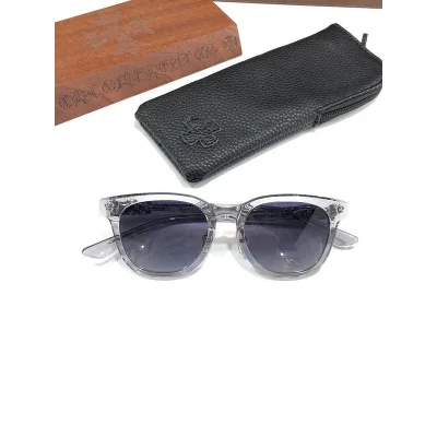 Солнцезащитные очки Chrome Hearts Temples Decorated By Patterns And Frame Decorated By Logo "Gray" фото № 2